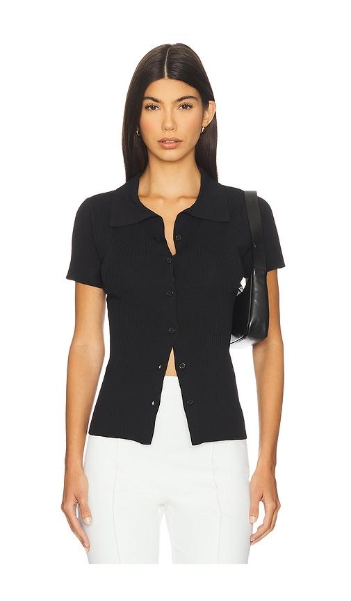 all the ways kelia button up top in black.
