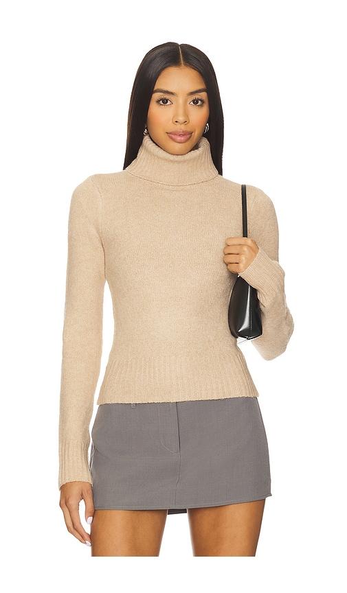 all the ways layla turtleneck sweater in beige.