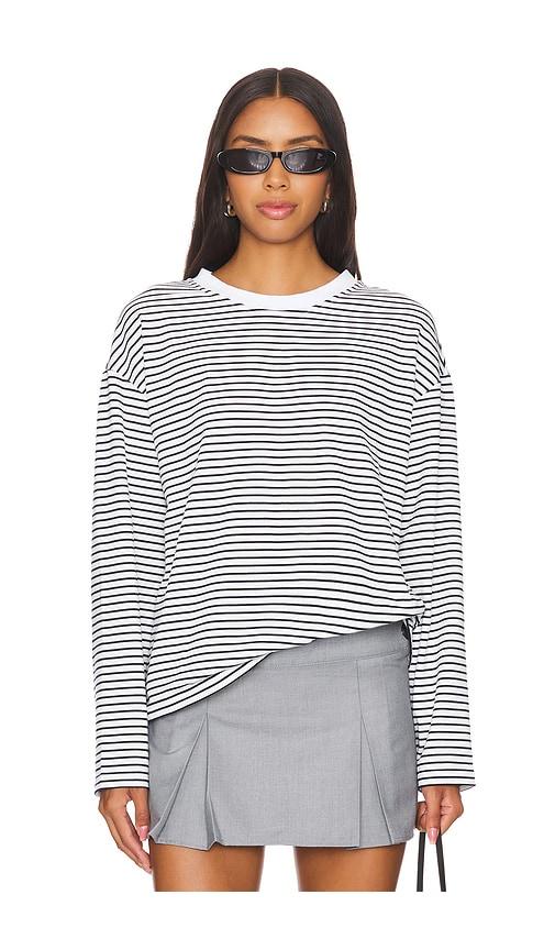 all the ways lily long sleeve top in navy.