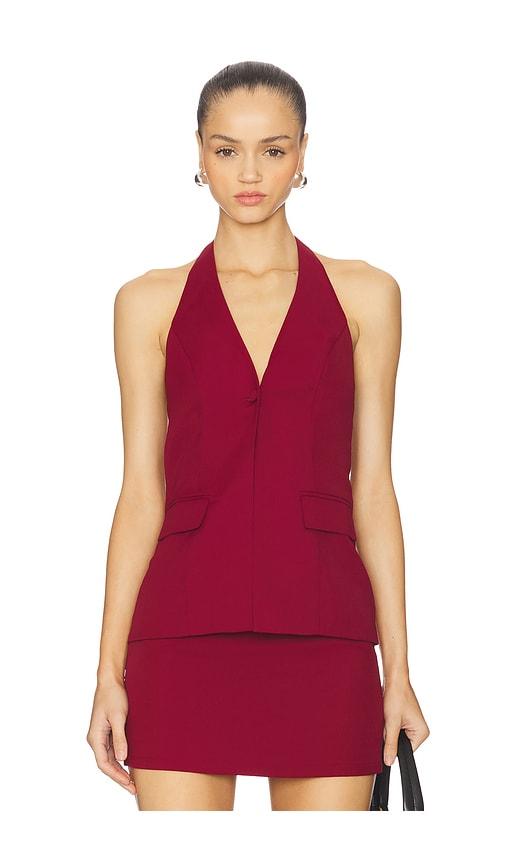all the ways natalyna vest in burgundy.