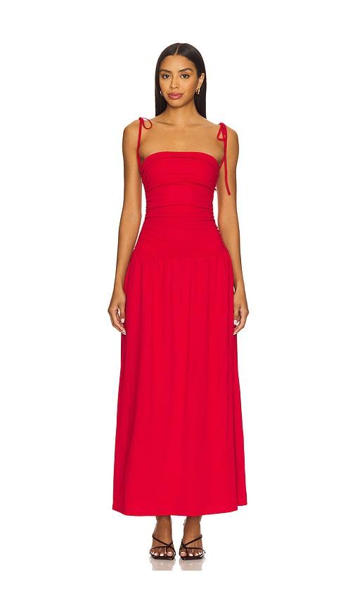 all the ways orelia maxi dress in red.