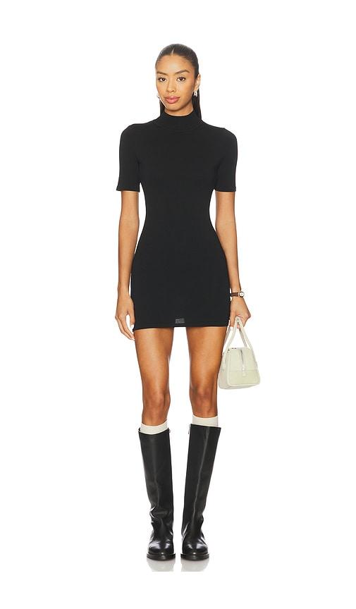 all the ways tawny mini dress in black.