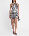 allany sequined halter mini dress