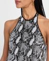 allany sequined halter mini dress