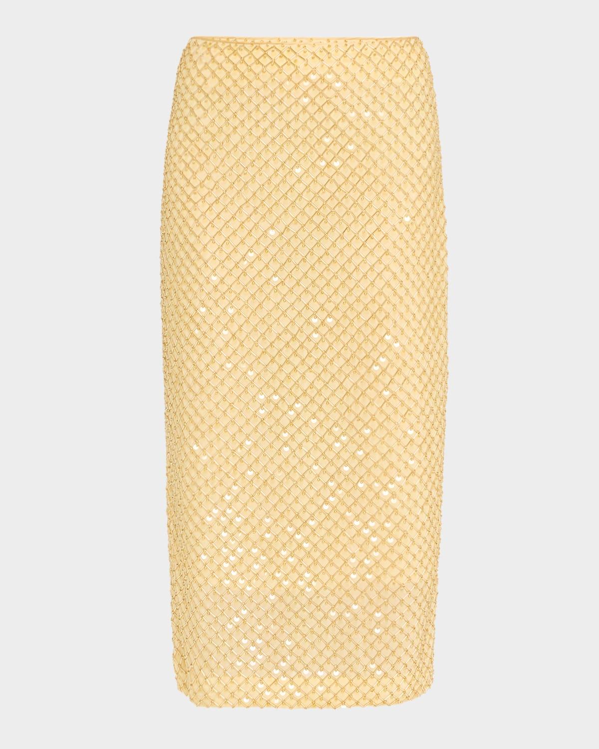 allora beaded midi skirt