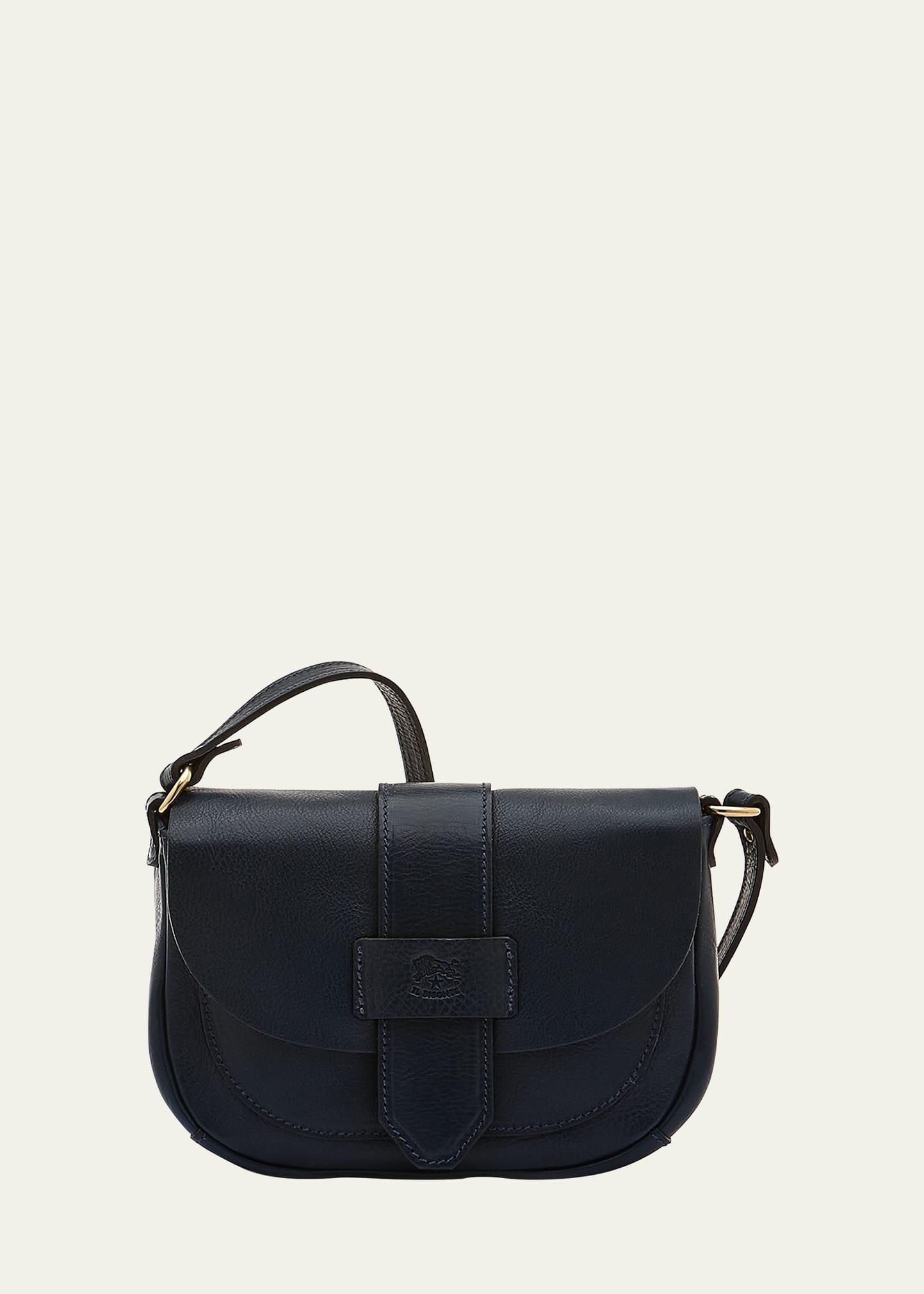 alloro saddle vachetta leather crossbody bag
