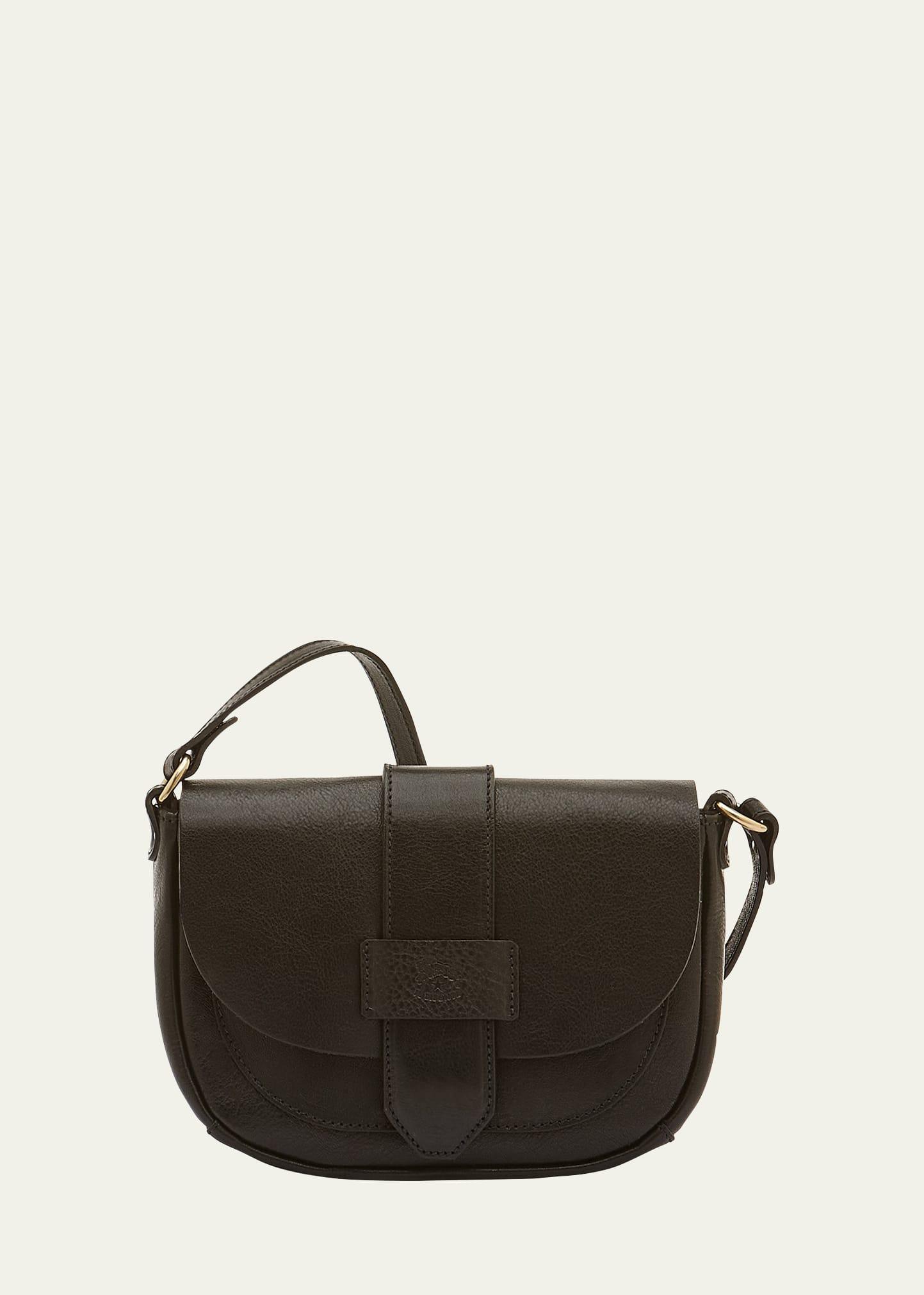 alloro saddle vachetta leather crossbody bag