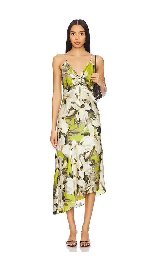 allsaints alexia dress in green.