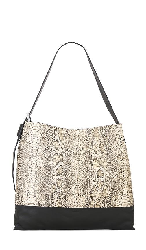 allsaints asha shoulder bag in neutral,black.