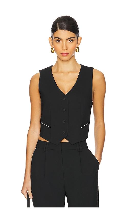 allsaints atlas krys waistcoat in black.