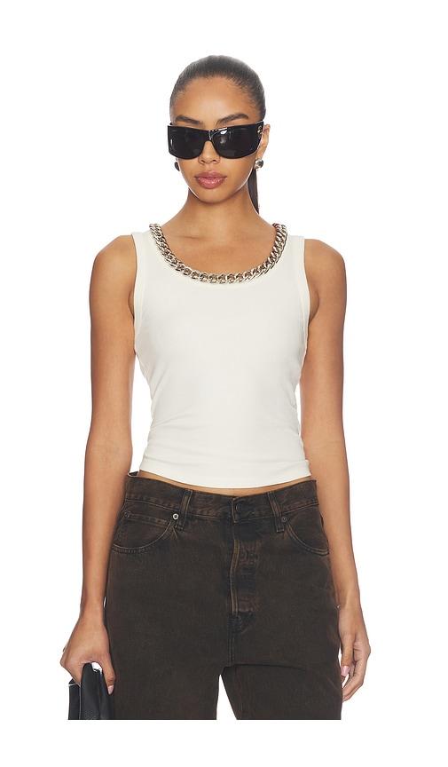 allsaints lucy tank top in cream.