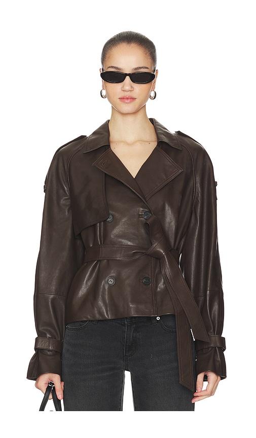 allsaints reed jacket in brown.