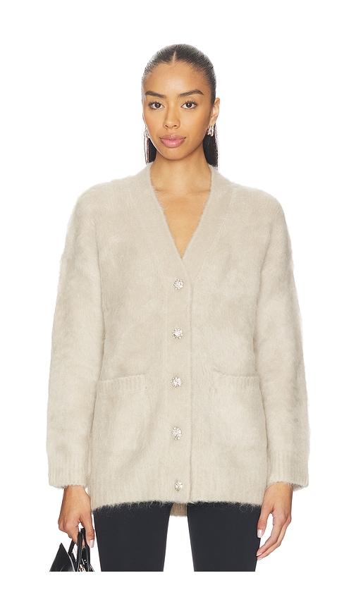 allsaints rubi cardigan in beige.