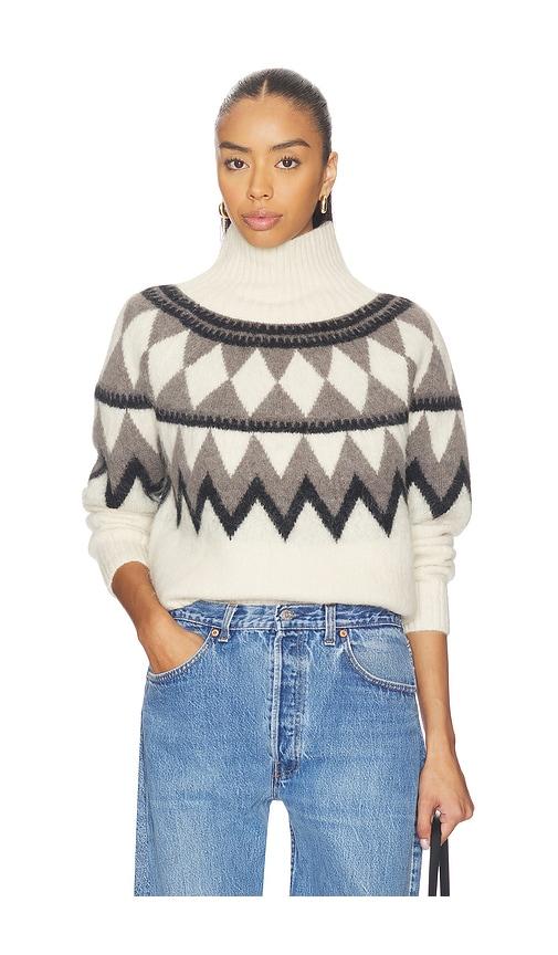 allsaints tara sweater in cream,black.