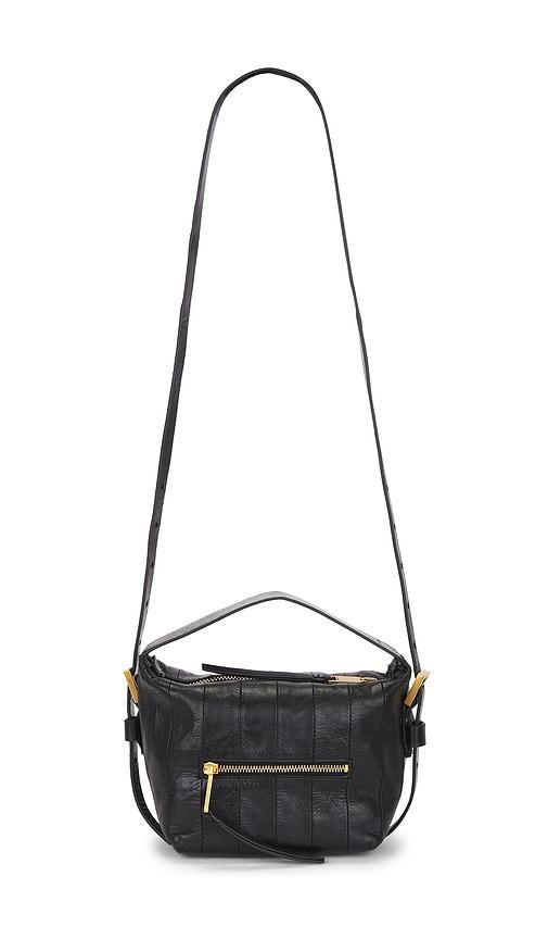 allsaints vega panel grab bag in black.