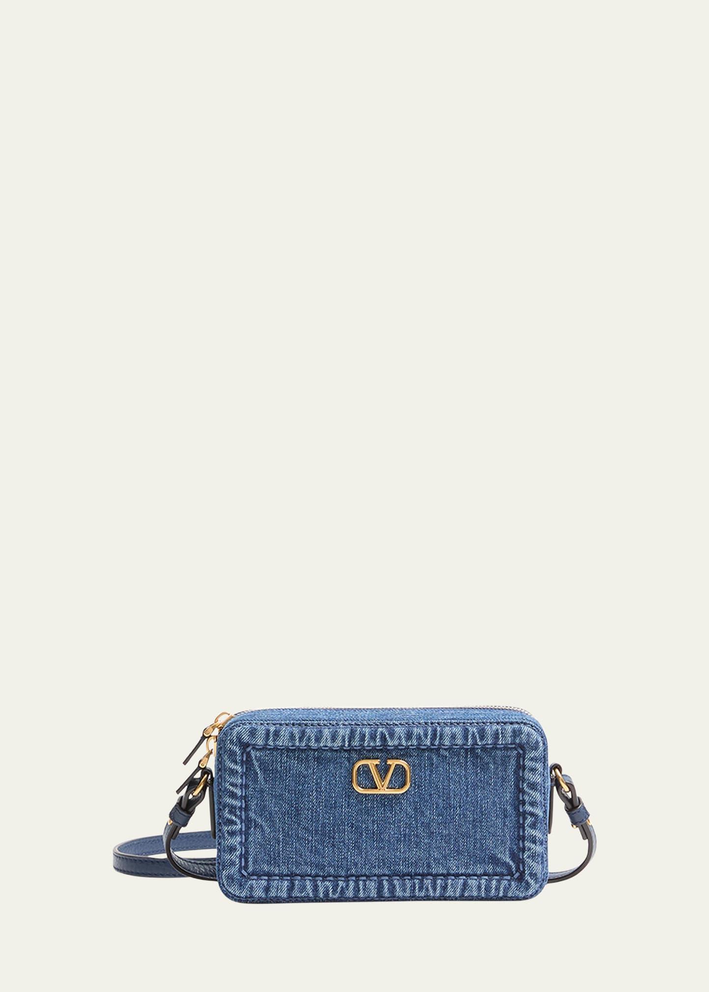 alltime mini denim camera crossbody bag