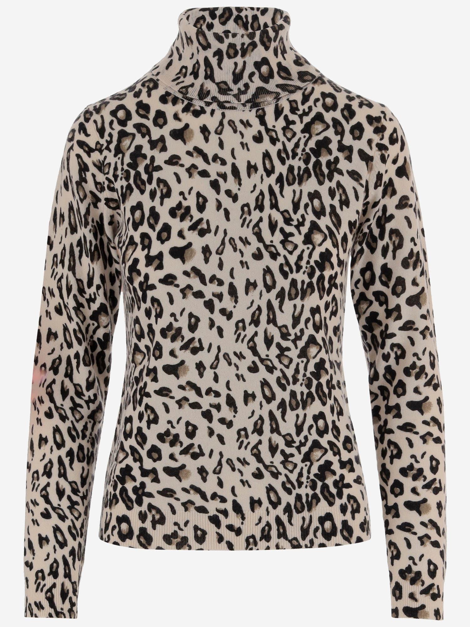 allude animal print wool and cashmere sweater