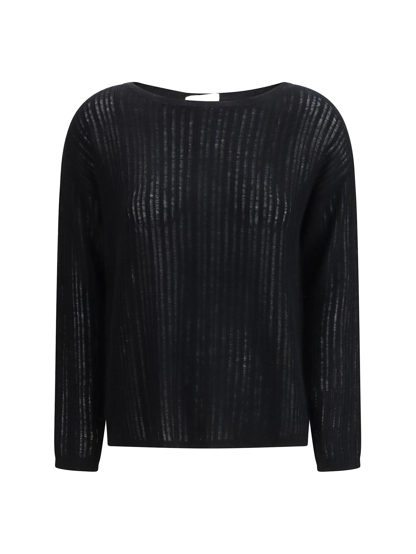 allude rib-knit crew-neck sweater