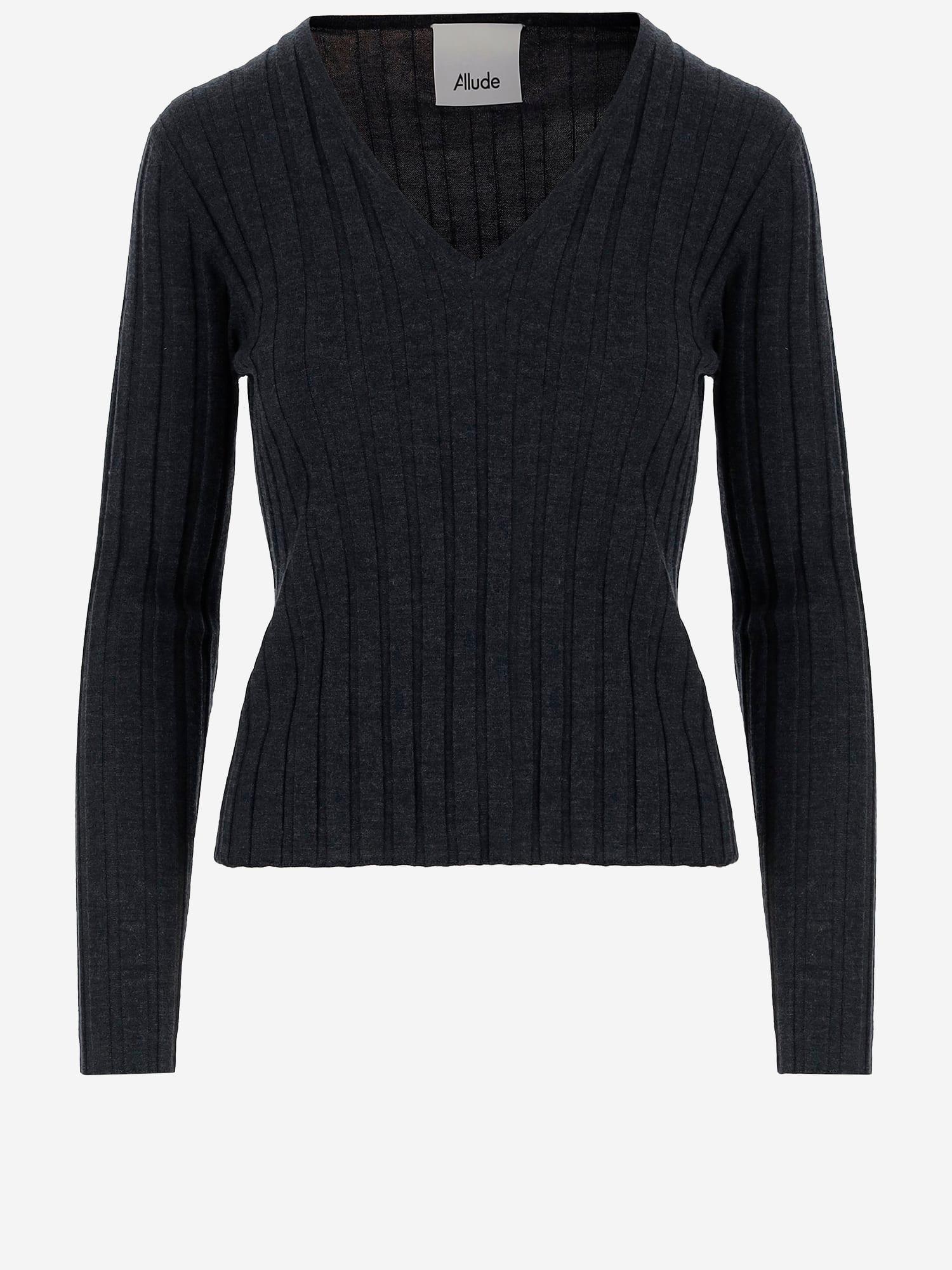 allude wool sweater with striped pattern