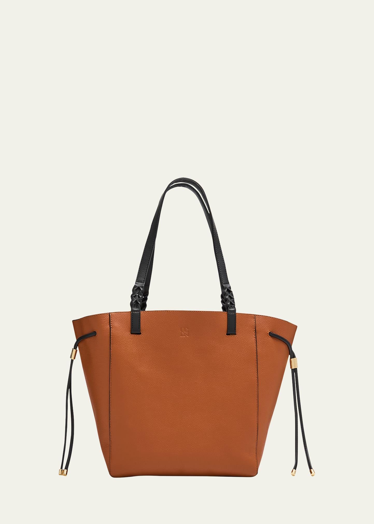 alma bicolor leather tote bag