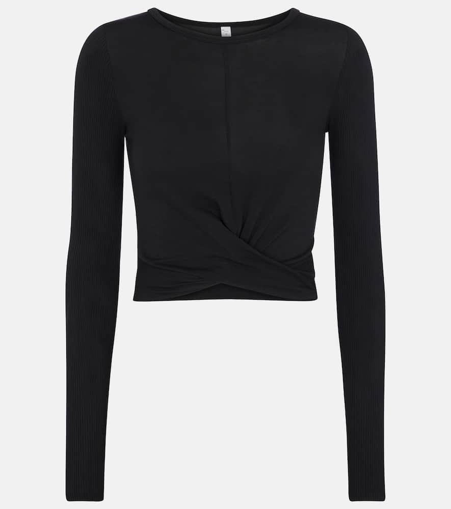 alo yoga cover knit crop top