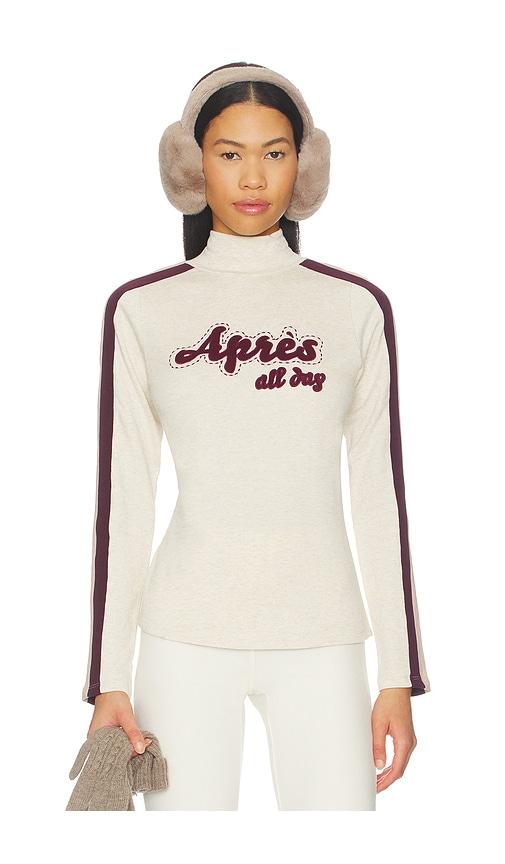 alp n rock apres all day mockneck sweater in cream.