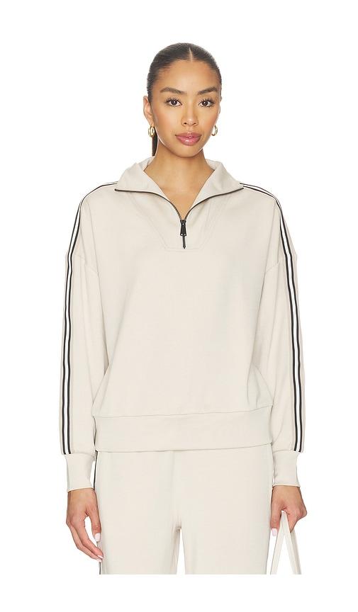 alp n rock kinsley half zip pullover in beige.