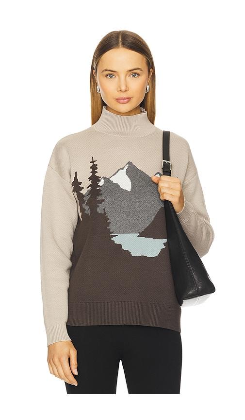 alp n rock simran mock neck sweater in grey.