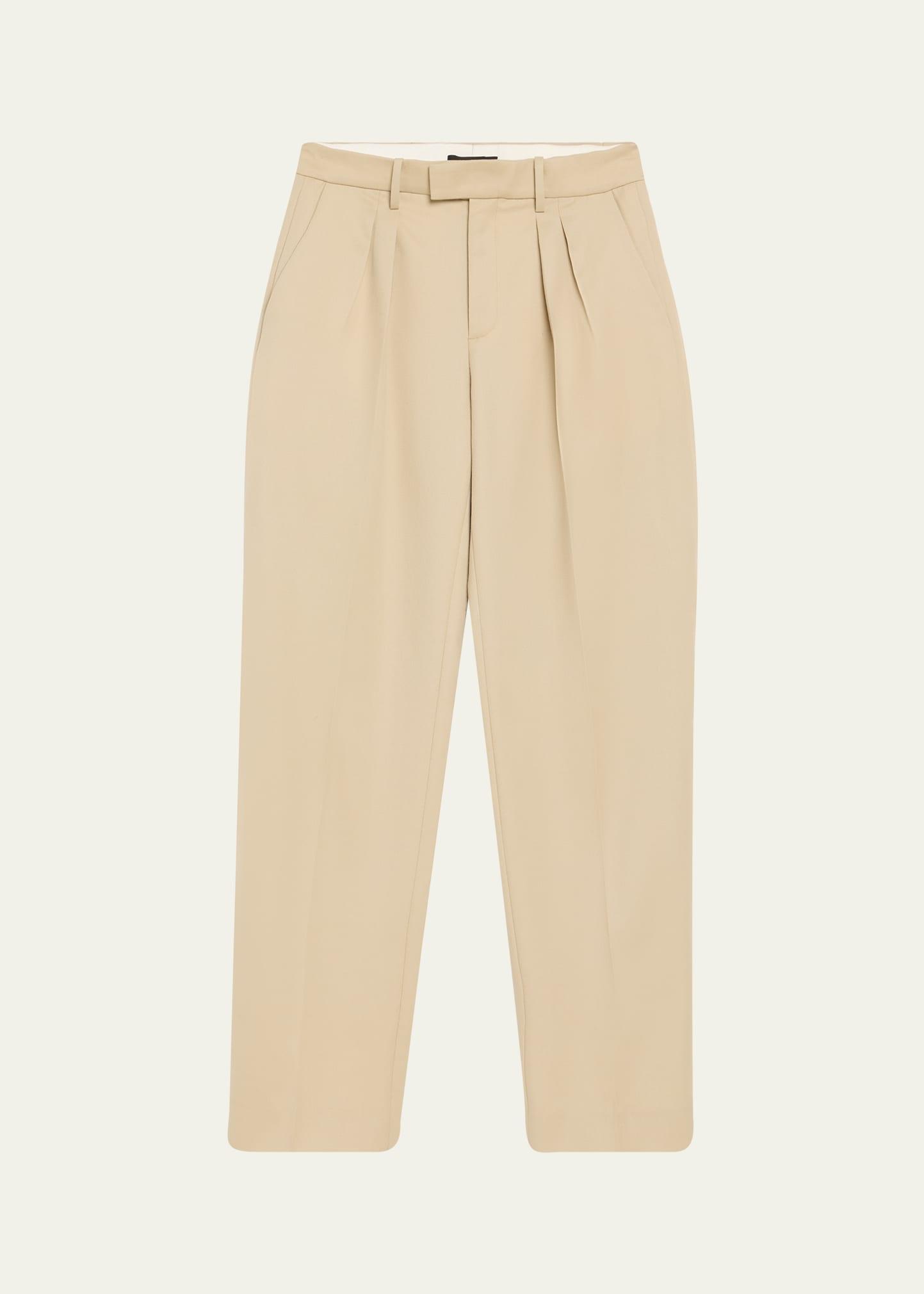 alphonse pleated straight-leg tailoring pants