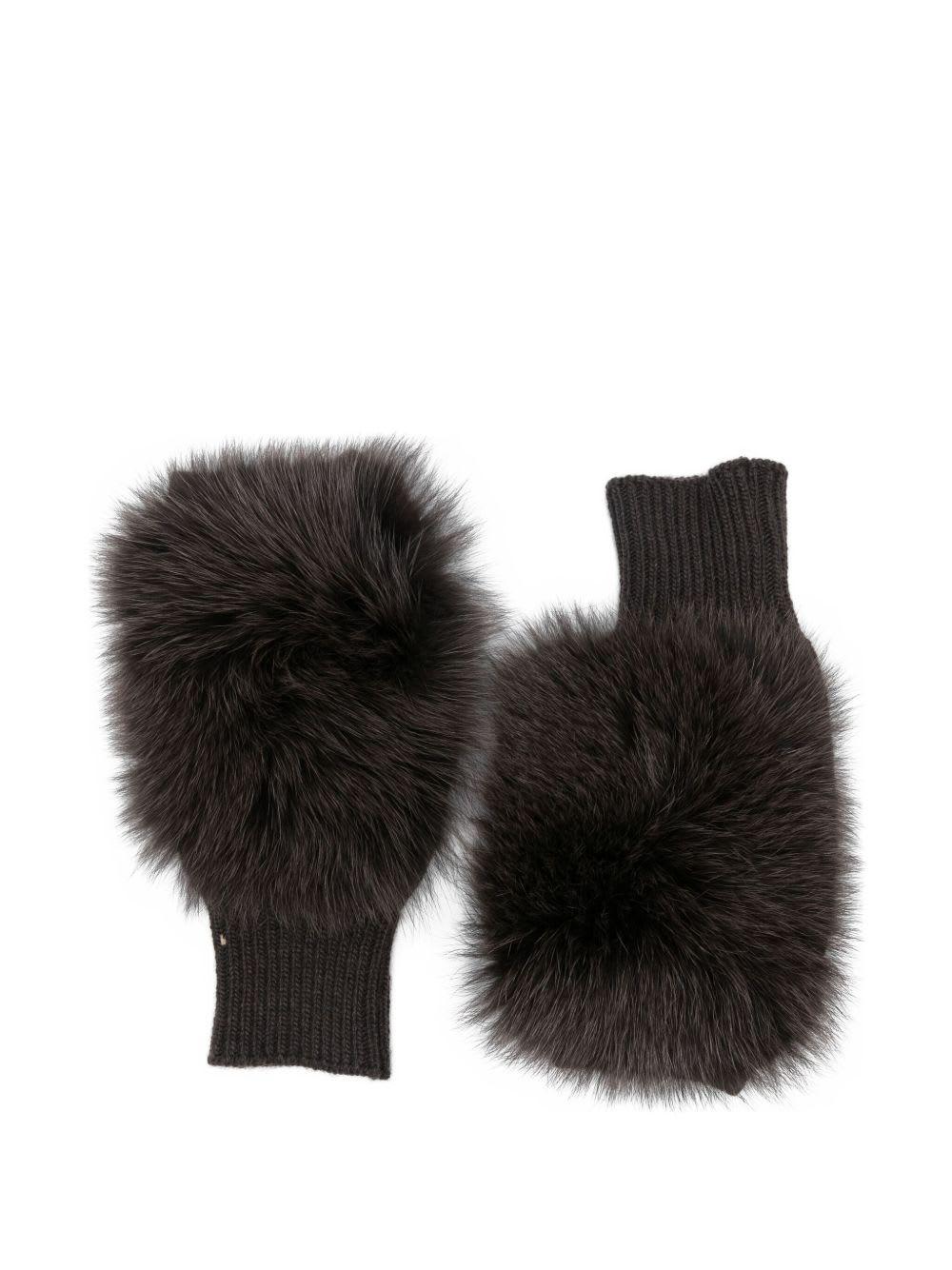 alpo cashmere fur gloves