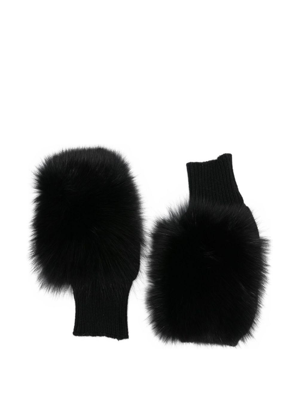 alpo cashmere fur gloves