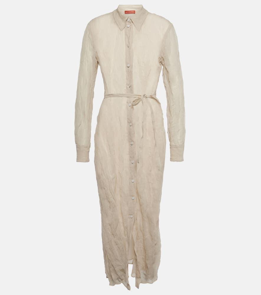 altuzarra agnes cotton and silk shirt dress