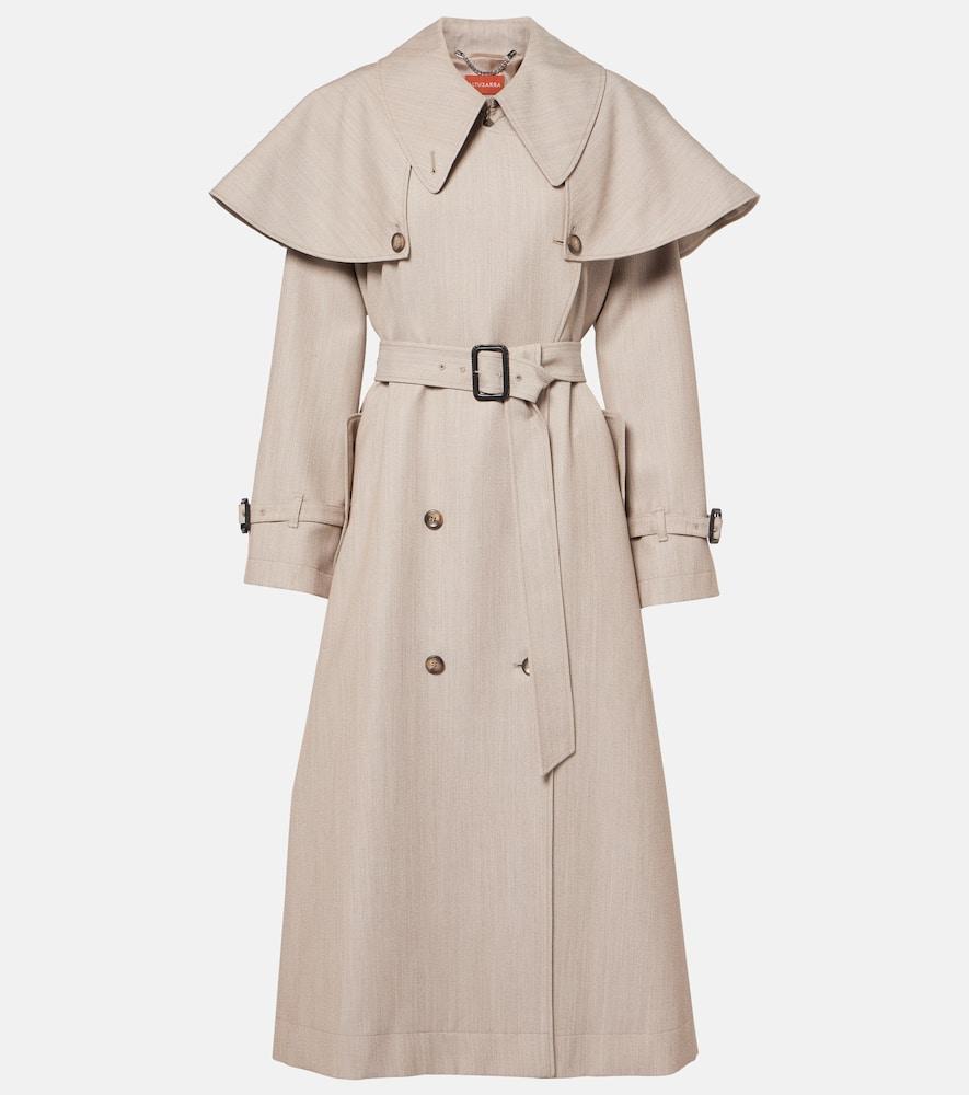 altuzarra billie caped virgin wool trench coat