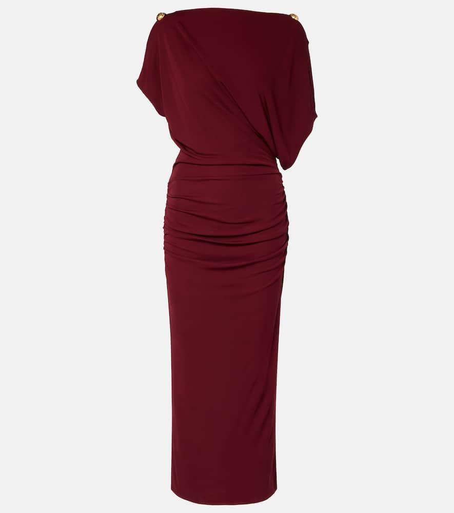 altuzarra brina embellished draped jersey gown