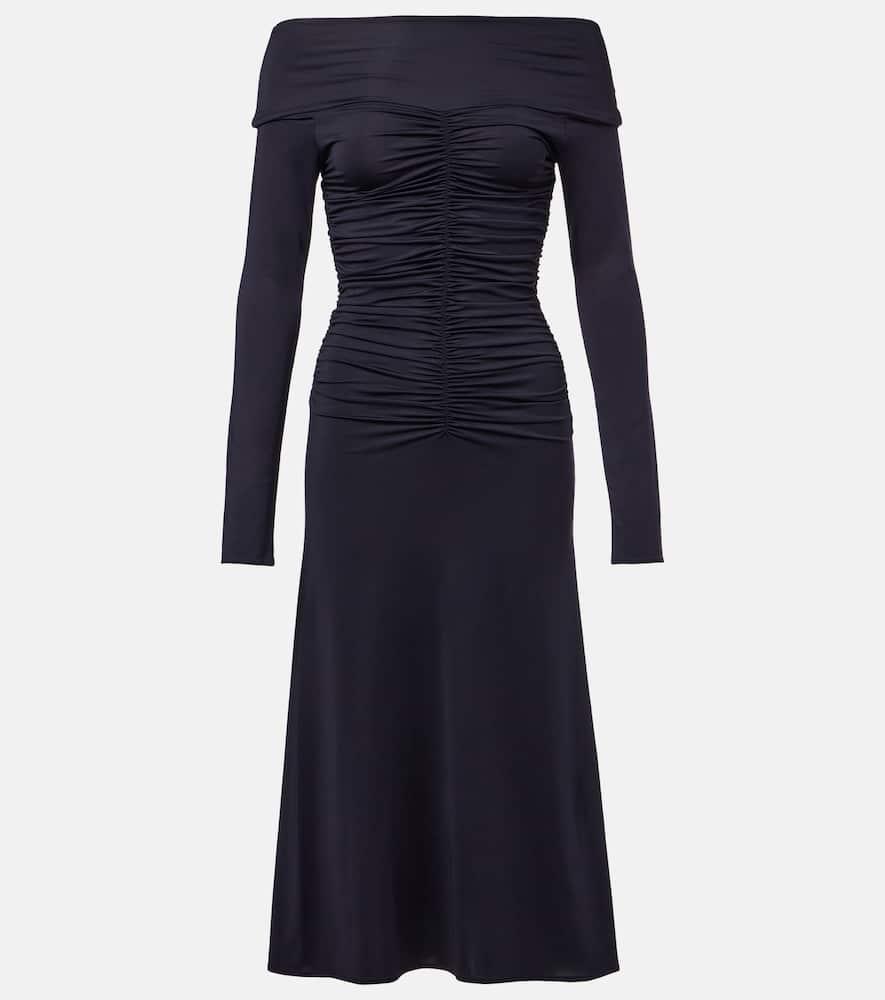 altuzarra callie ruched jersey maxi dress