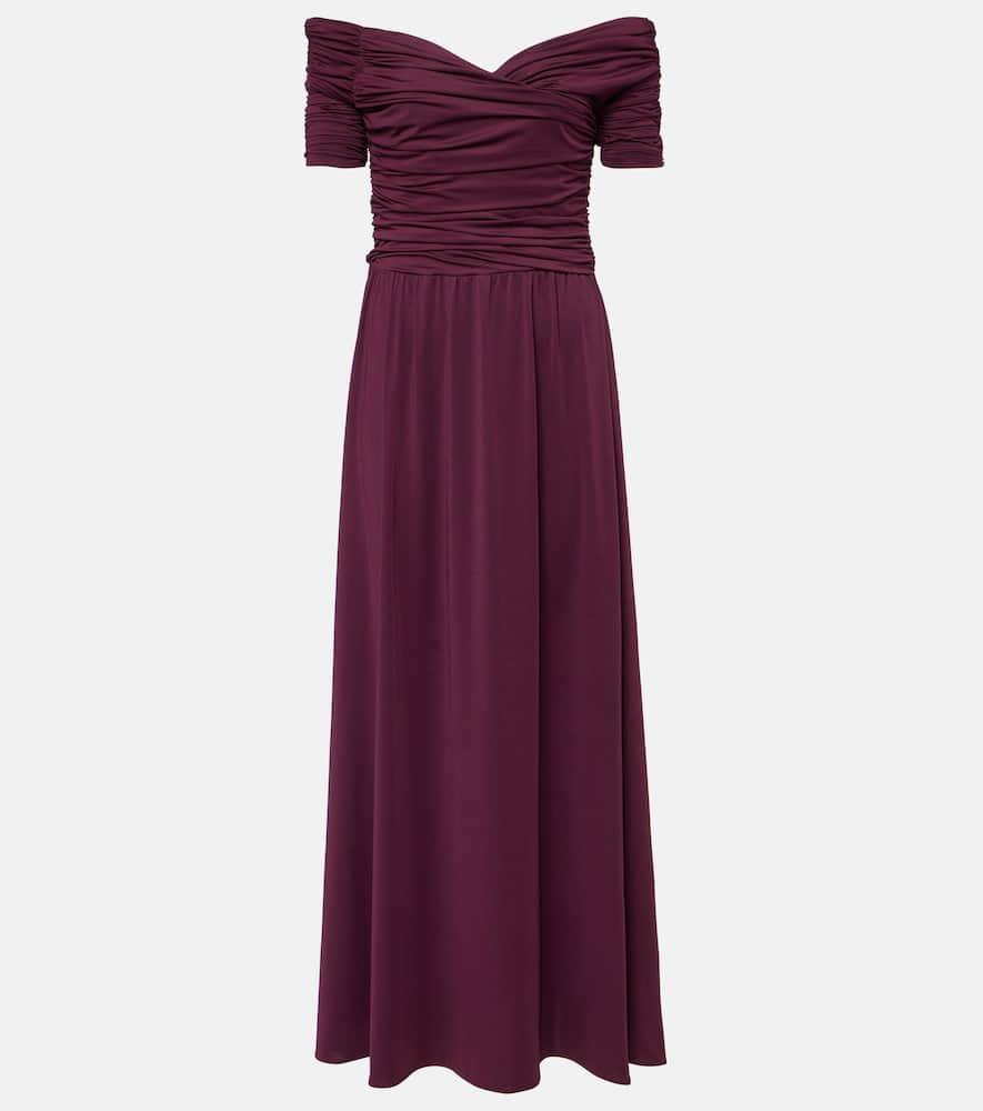 altuzarra charlotte ruched jersey maxi dress