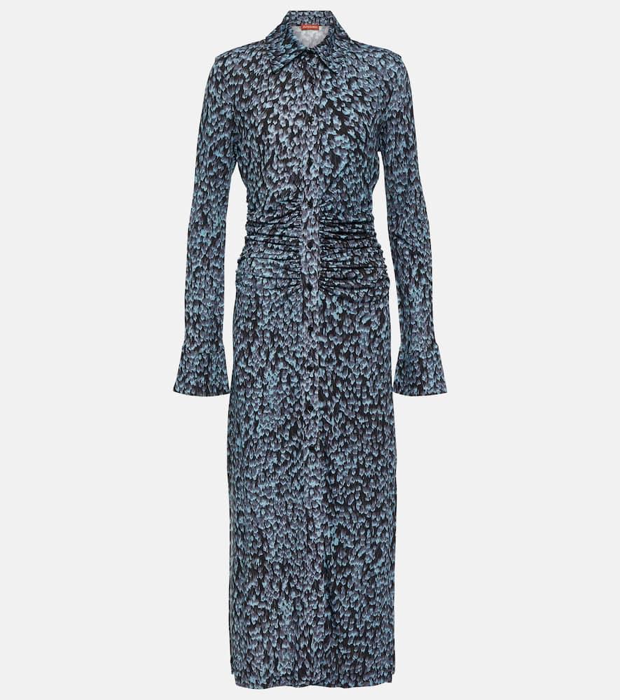 altuzarra claudia printed shirt dress