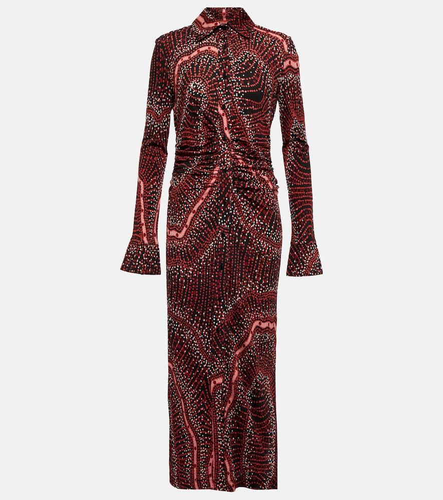 altuzarra claudia printed shirt dress