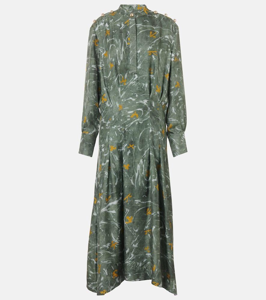 altuzarra felicia studded silk maxi dress