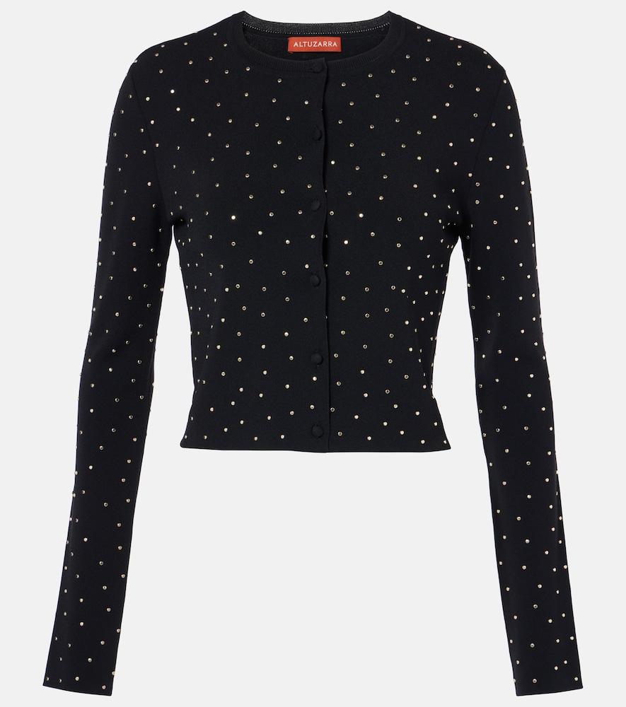 altuzarra ferris embellished cropped cardigan