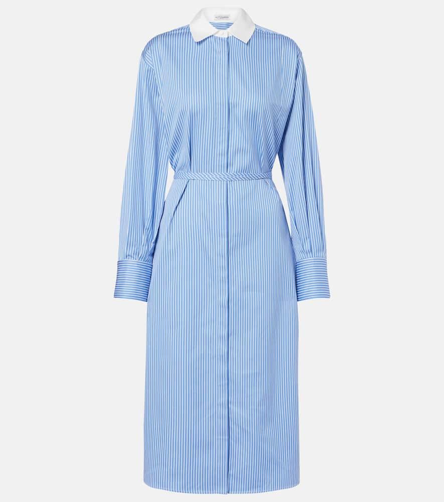 altuzarra floyd pinstripe cotton poplin shirt dress