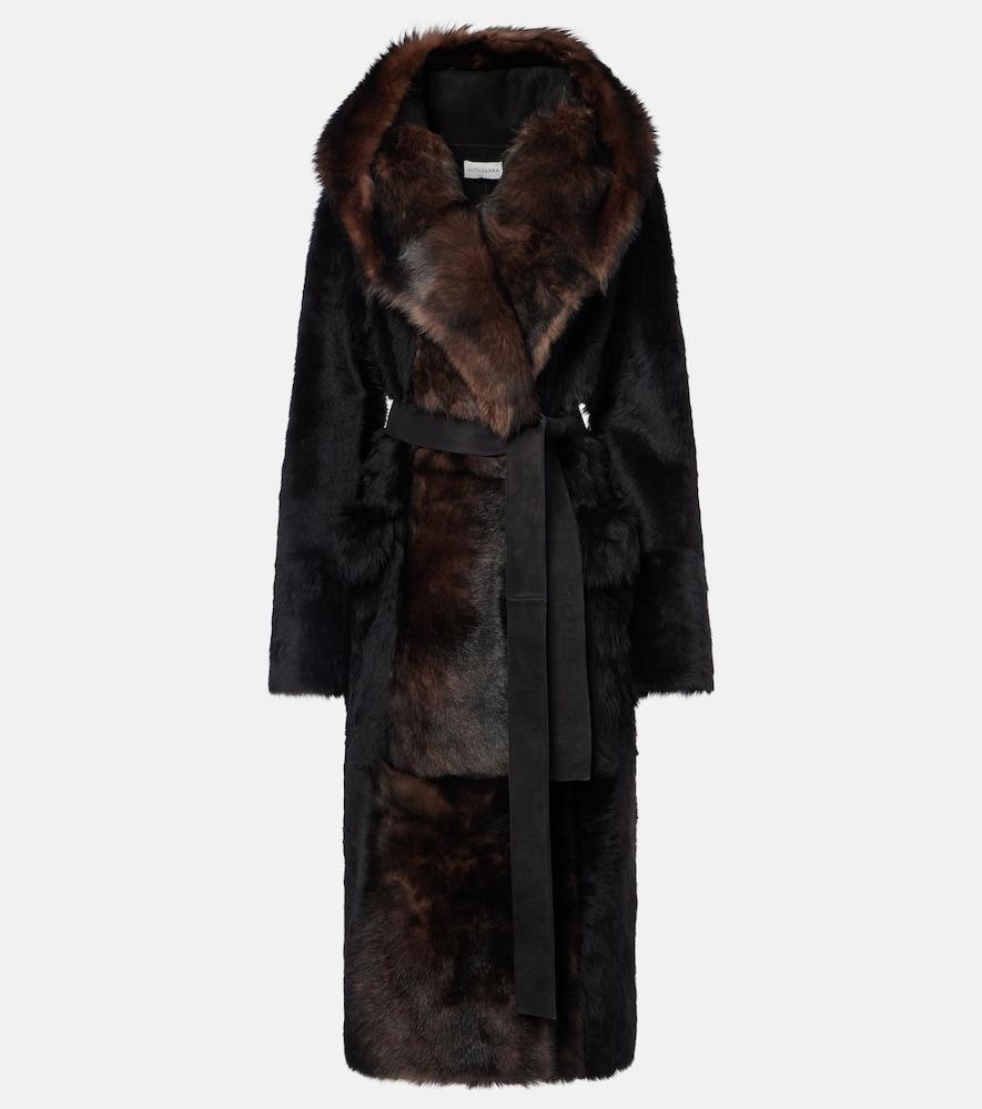 altuzarra geoff shearling wrap coat