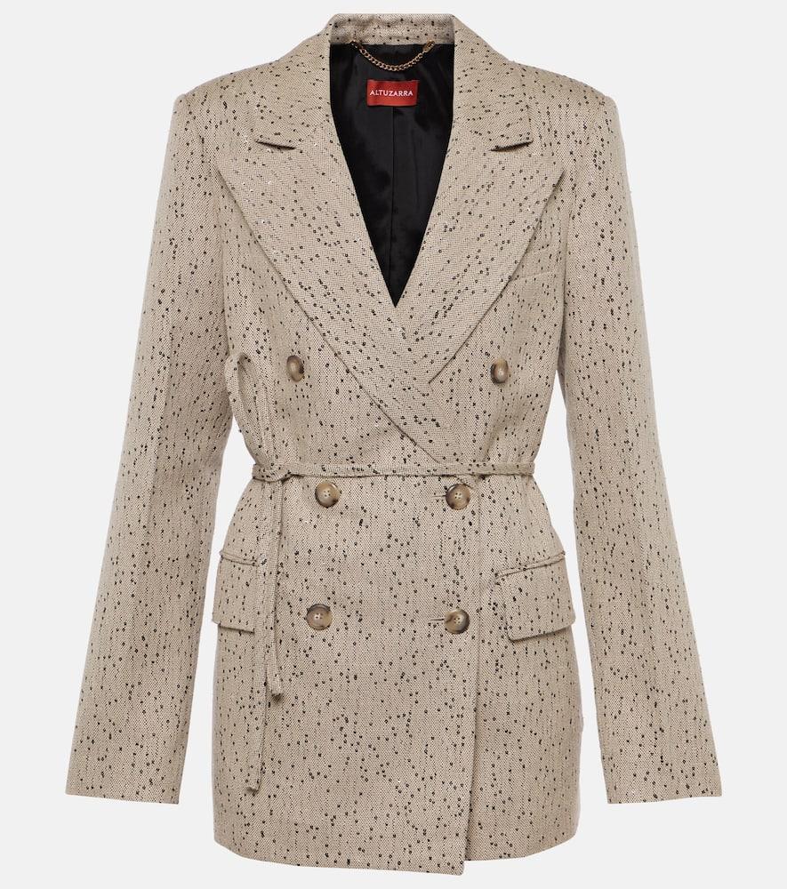 altuzarra hattson sequined tweed blazer