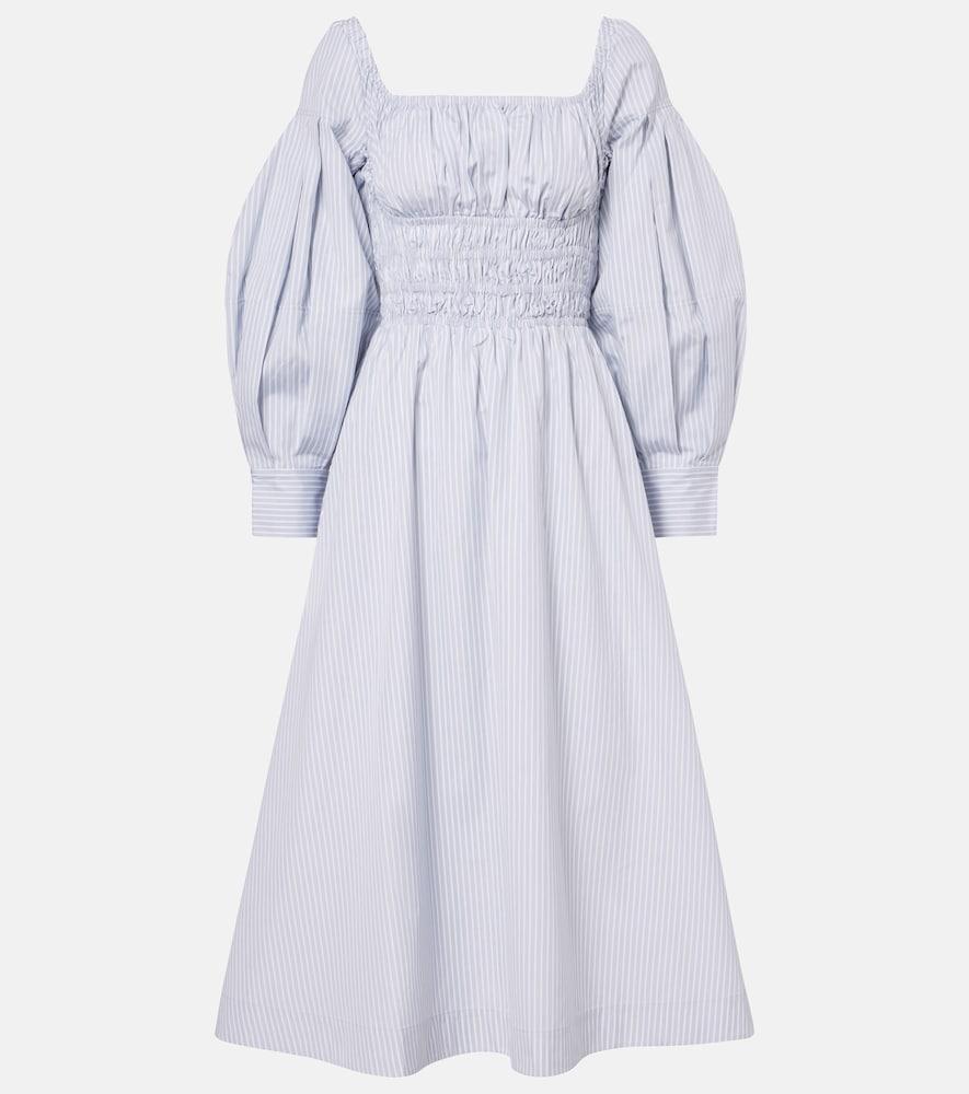 altuzarra josie striped cotton midi dress