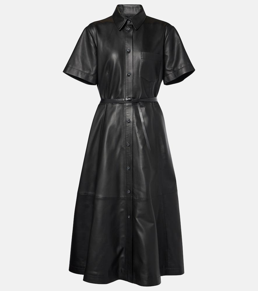 altuzarra kiera leather shirt dress