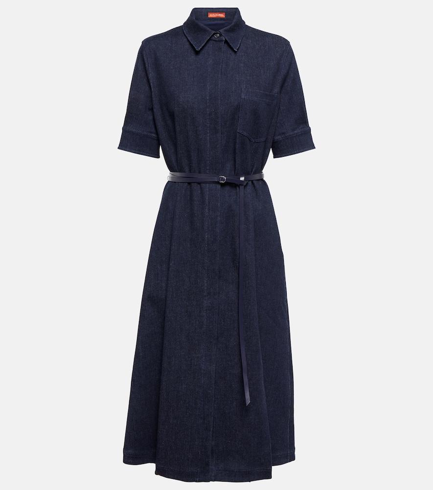 altuzarra kieran denim midi dress