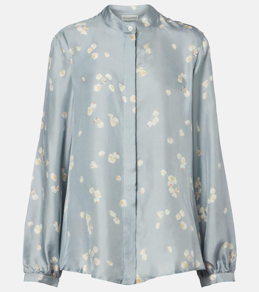 altuzarra magee floral silk shirt
