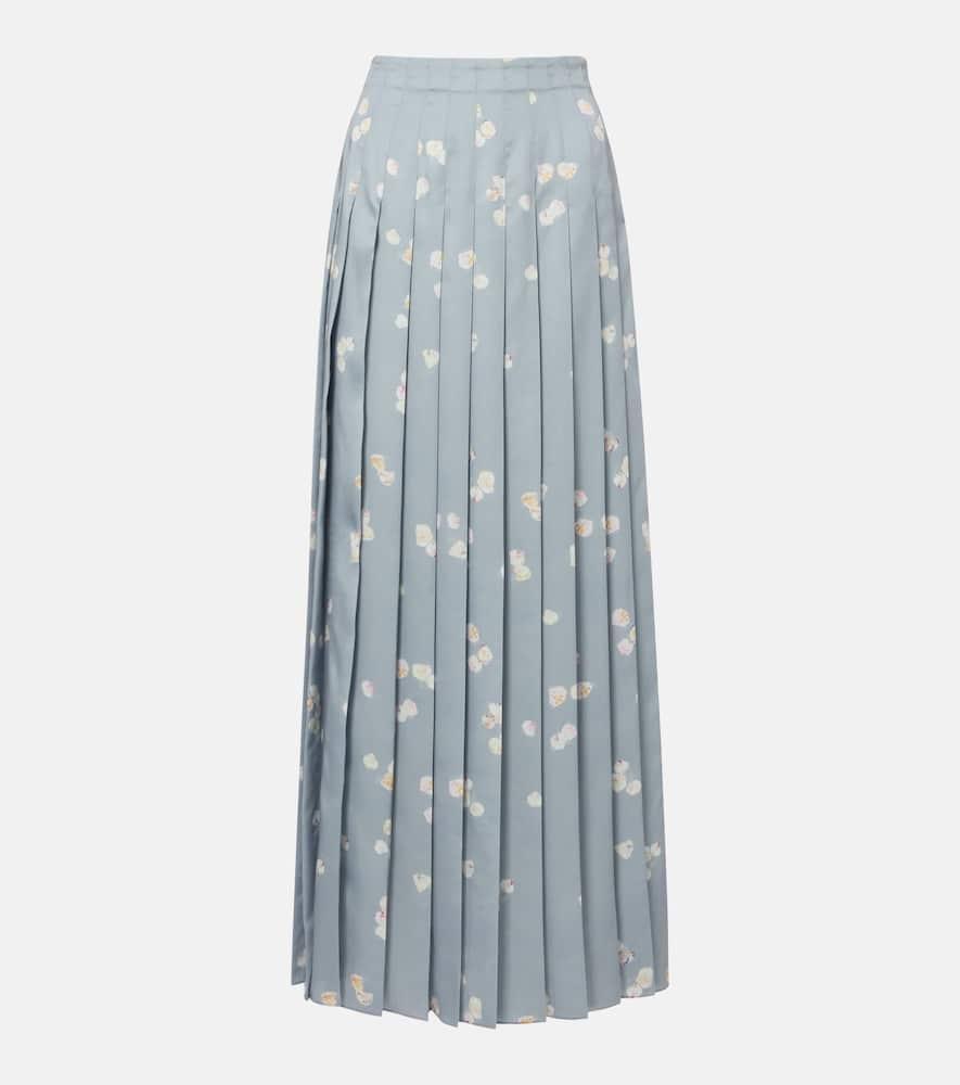 altuzarra monti floral pleated midi skirt