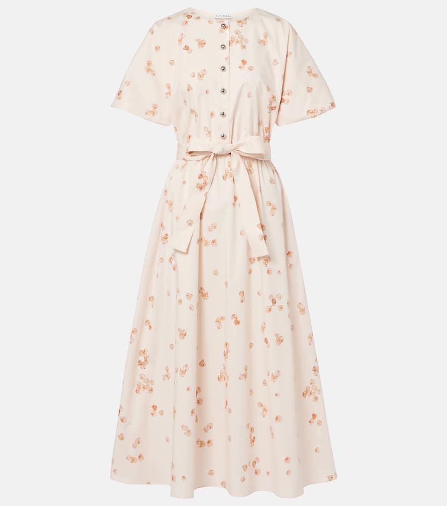 altuzarra paulina floral belted cotton