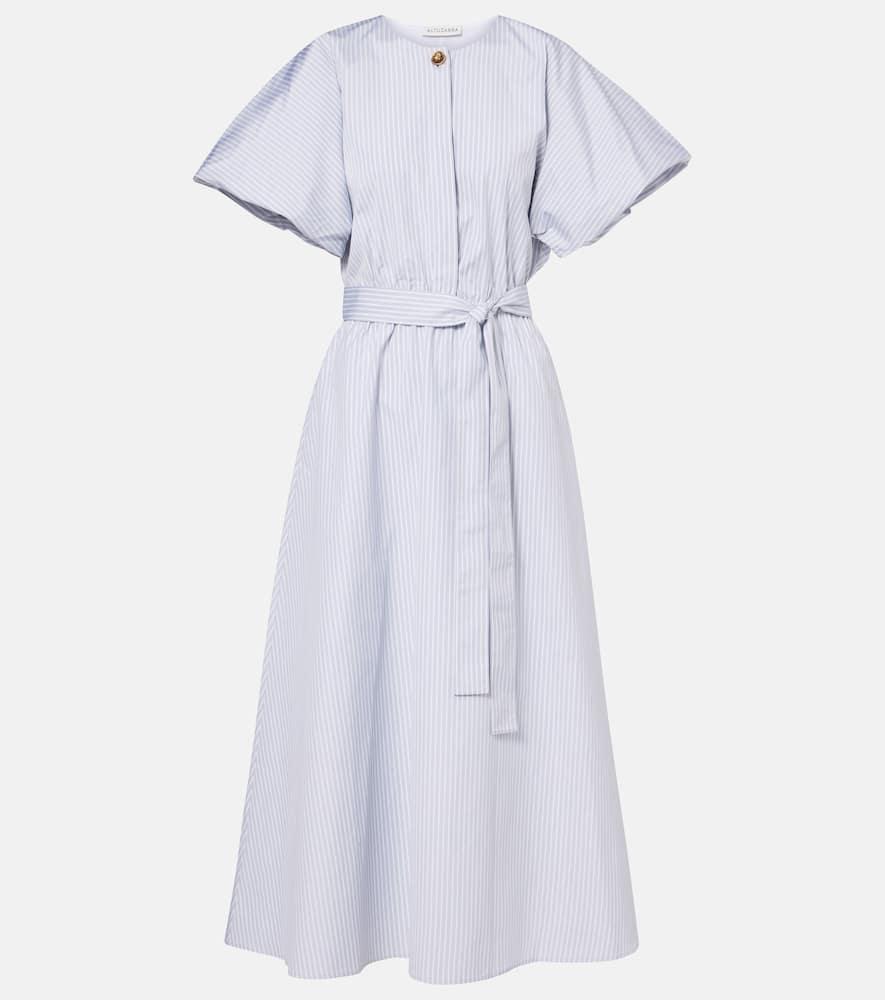 altuzarra paulina striped cotton midi dress